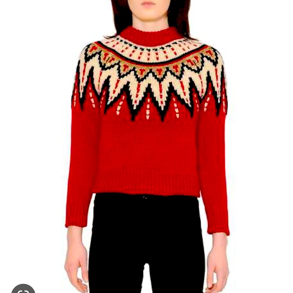 FINAL PRICE. NWT Yves Saint Laurent Norwegian Wool Sequined Sweater - Picture 1 of 6